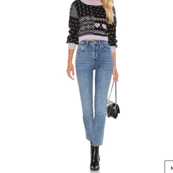 We The Free People Stella High Rise Skinny Leg Medium Wash Jeans 25 New