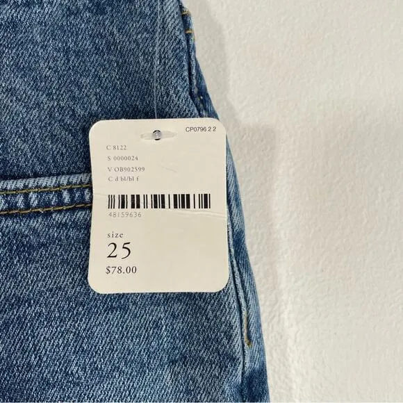 We The Free People Stella High Rise Skinny Leg Medium Wash Jeans 25 New