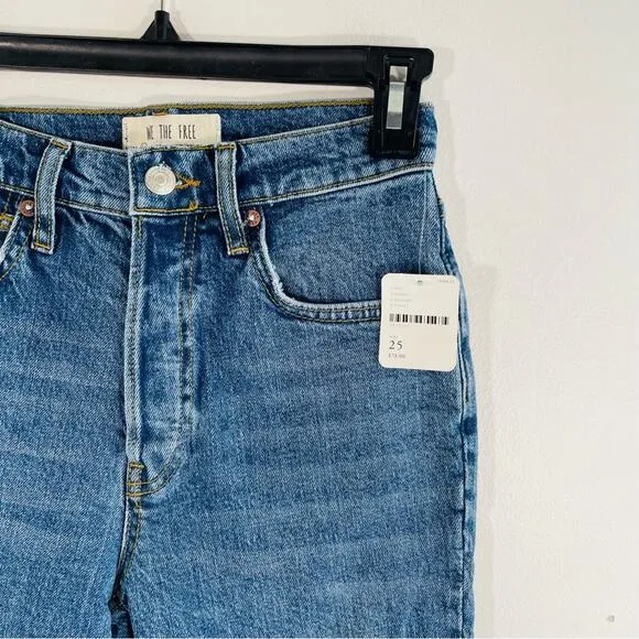 We The Free People Stella High Rise Skinny Leg Medium Wash Jeans 25 New
