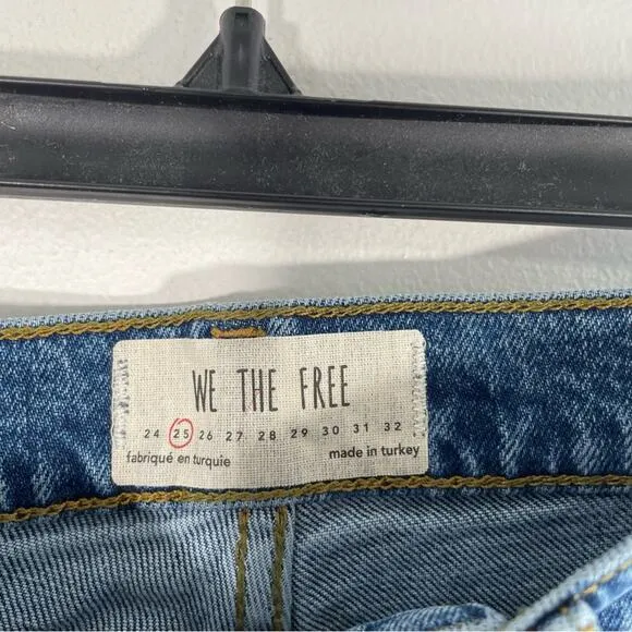 We The Free People Stella High Rise Skinny Leg Medium Wash Jeans 25 New