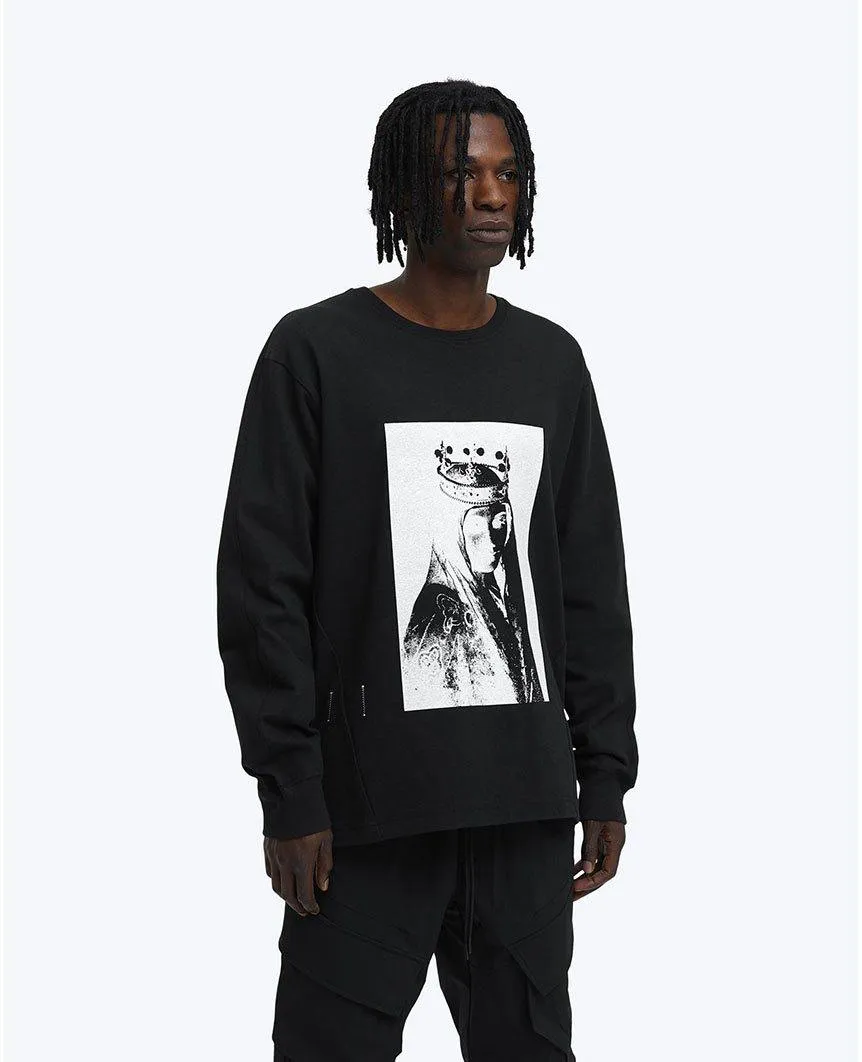 Weeping Eye Long Sleeve Heavyweight T-Shirt Black
