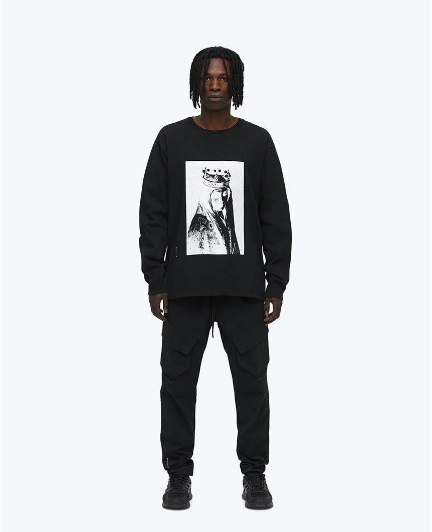 Weeping Eye Long Sleeve Heavyweight T-Shirt Black