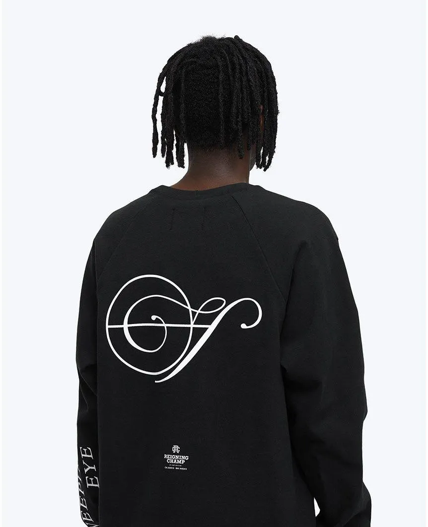 Weeping Eye Long Sleeve Heavyweight T-Shirt Black
