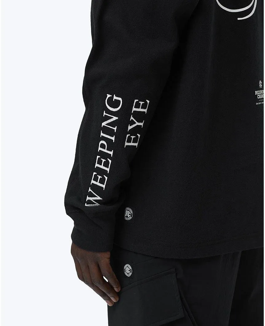 Weeping Eye Long Sleeve Heavyweight T-Shirt Black