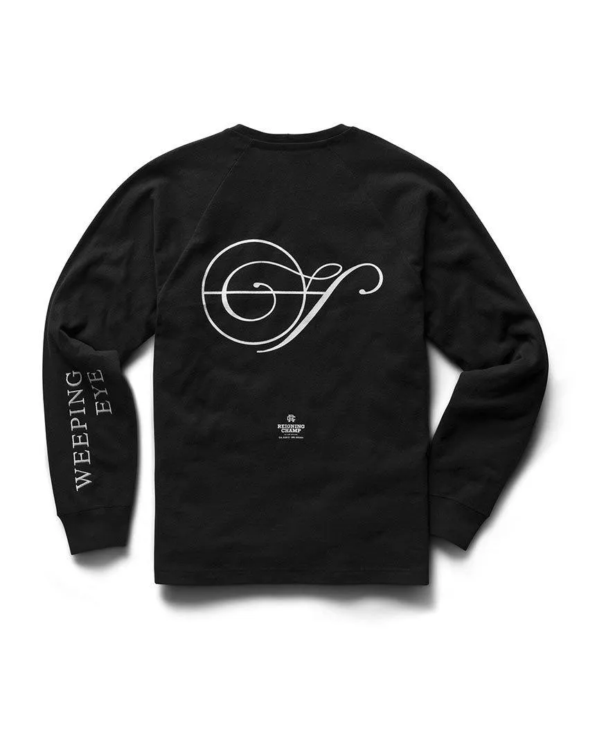 Weeping Eye Long Sleeve Heavyweight T-Shirt Black