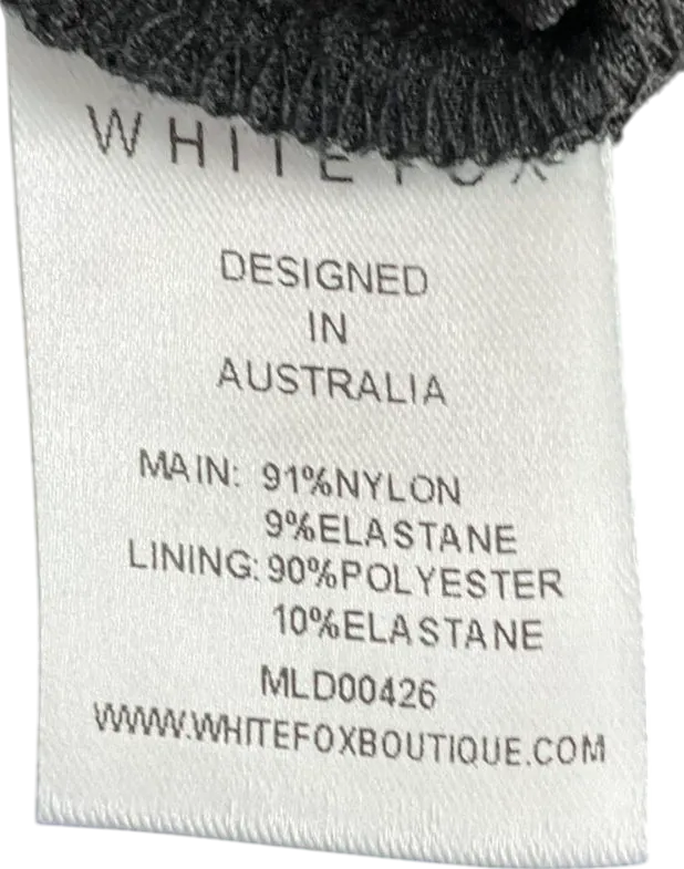 White Fox Black White Lace Bandeau Mini Dress UK L