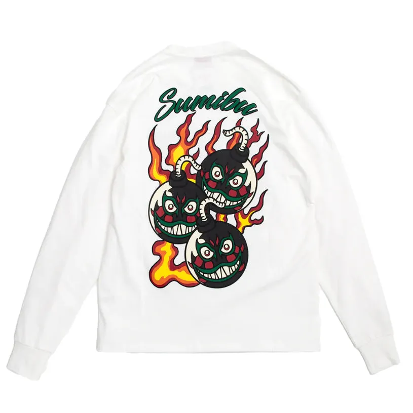 White Kabuki Bomb Longsleeve