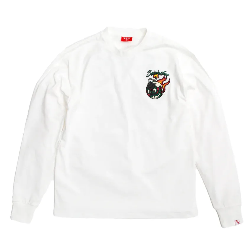 White Kabuki Bomb Longsleeve
