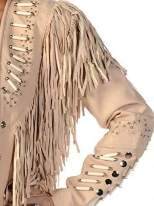 Women's Fringed Leather Festival Jacket
