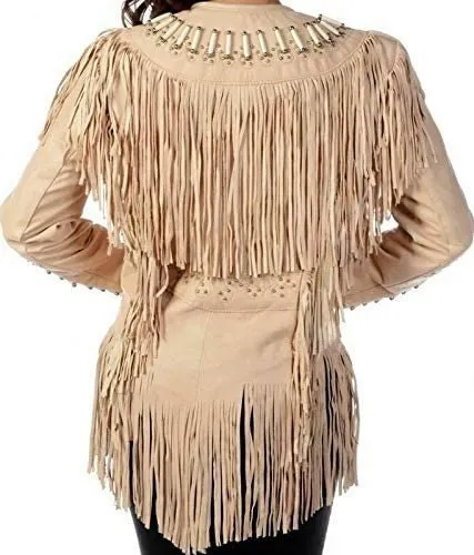 Women's Fringed Leather Festival Jacket