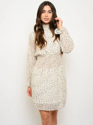 WOMEN'S LONG SLEEVE MOCK NECK MINI DRESS