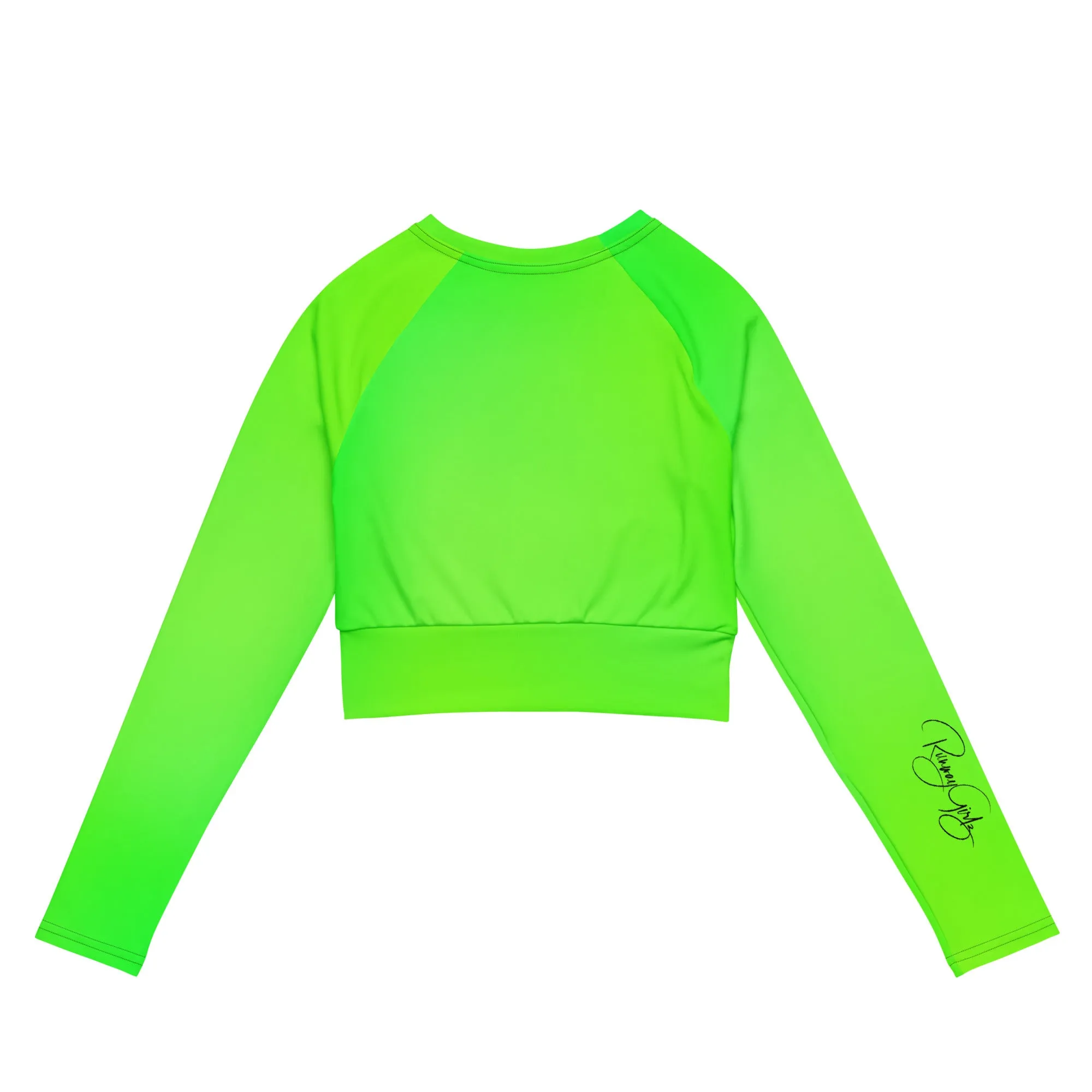Women's Runway Girlz Crop Top (Lime Green/Black)