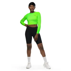 Women's Runway Girlz Crop Top (Lime Green/Black)