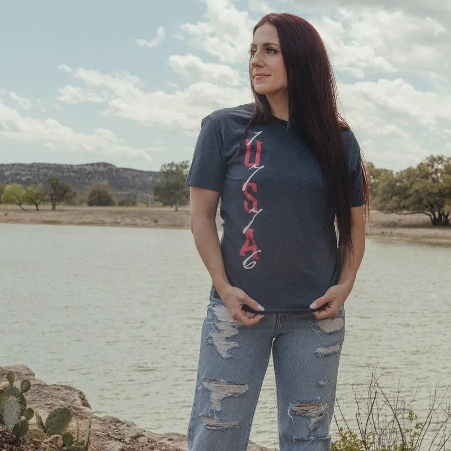 Women's USA 1776 Boyfriend Fit T-Shirt - Midnight Navy
