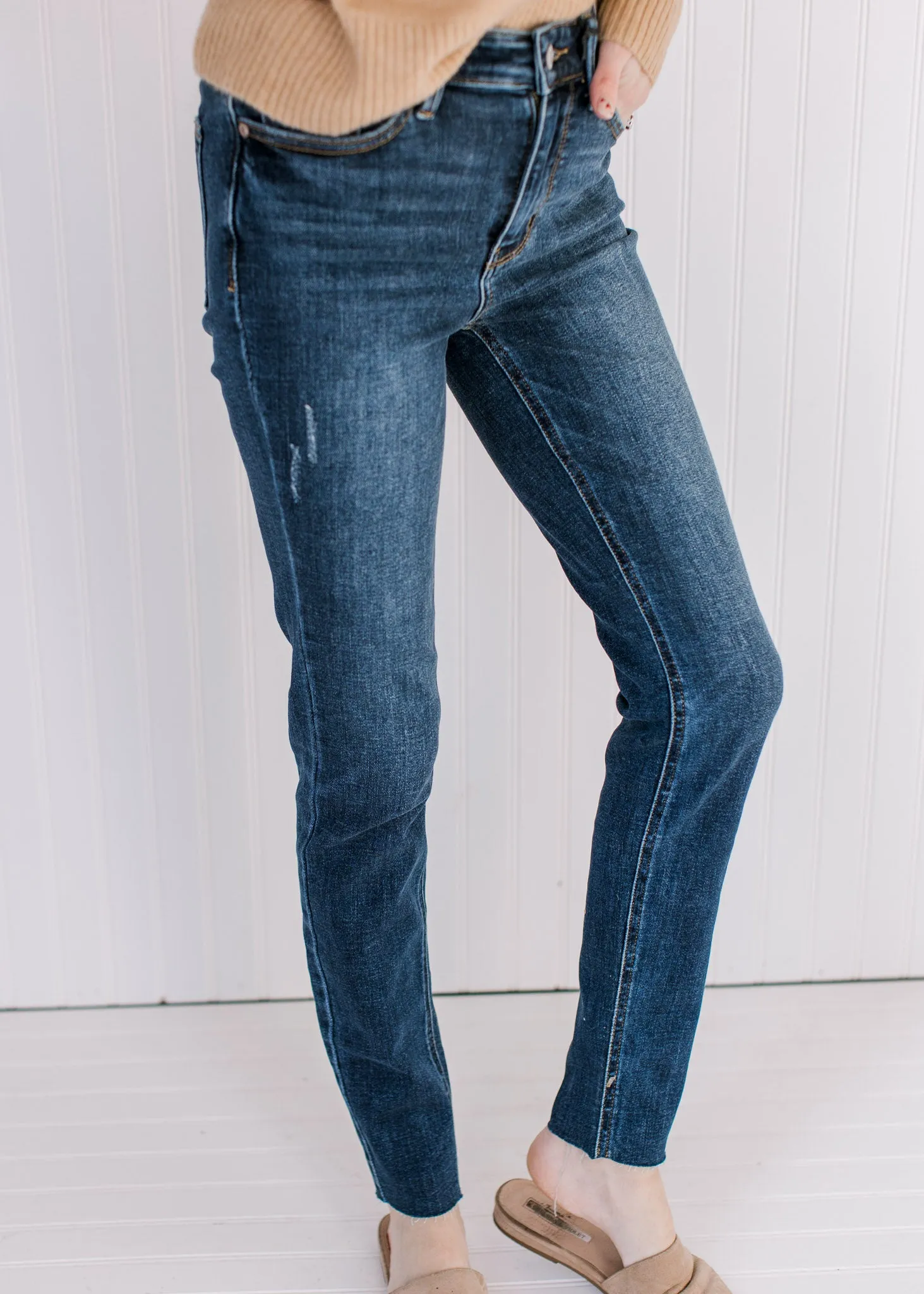 X Judy Blue  Cut Your Hem Skinny Jeans