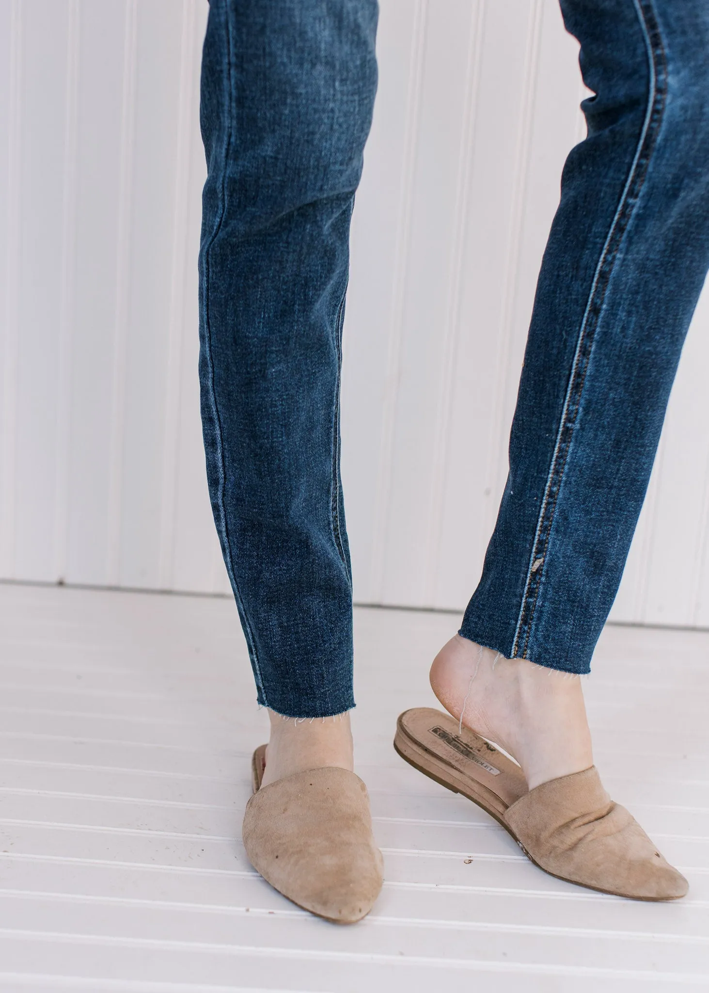 X Judy Blue  Cut Your Hem Skinny Jeans