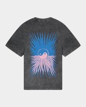 Ying Yang Oversized T-shirt | Black