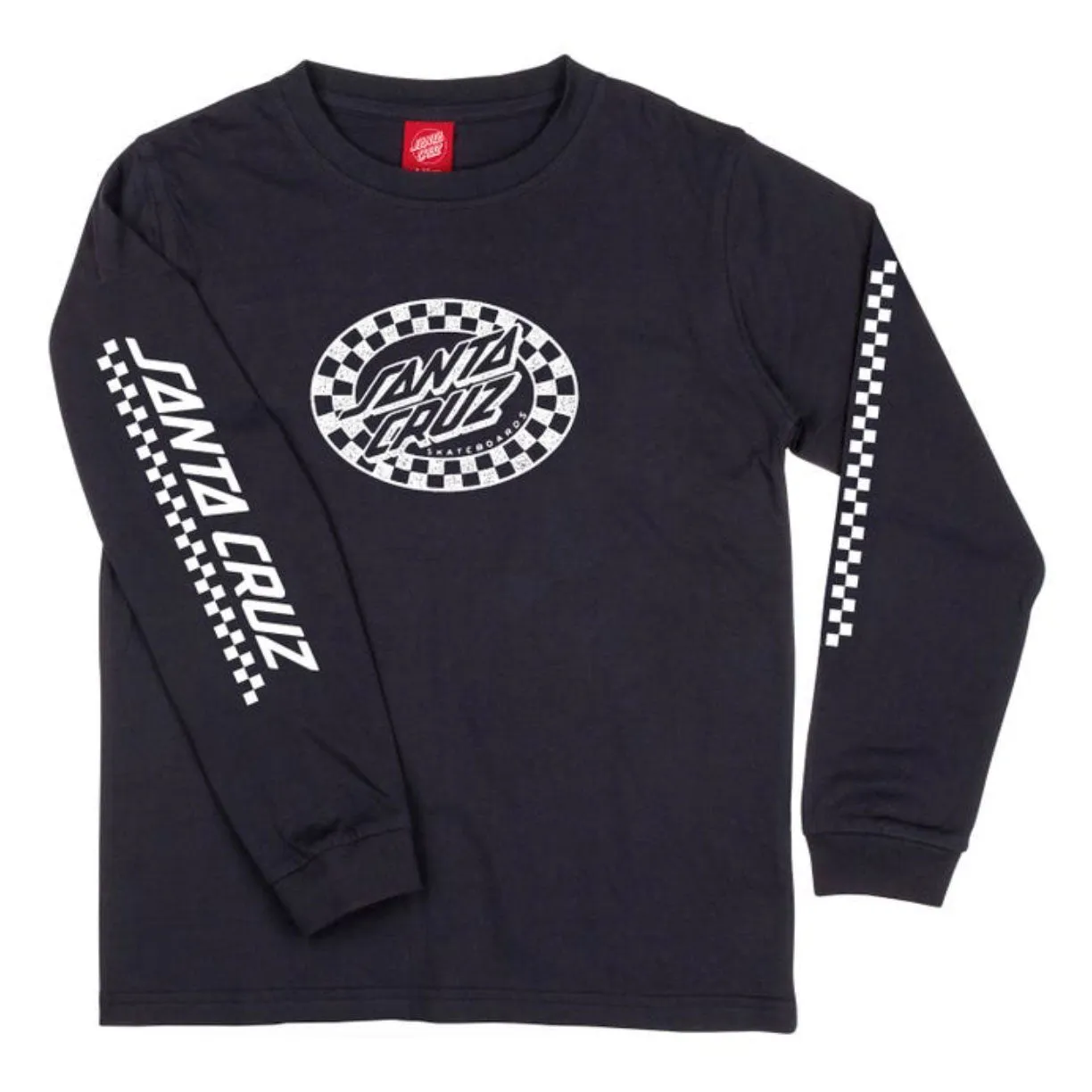 Youth Check Oval Mono Front LS Black