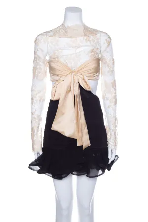 Zimmermann Beige and Black Mini Dress SZ 0 NWT