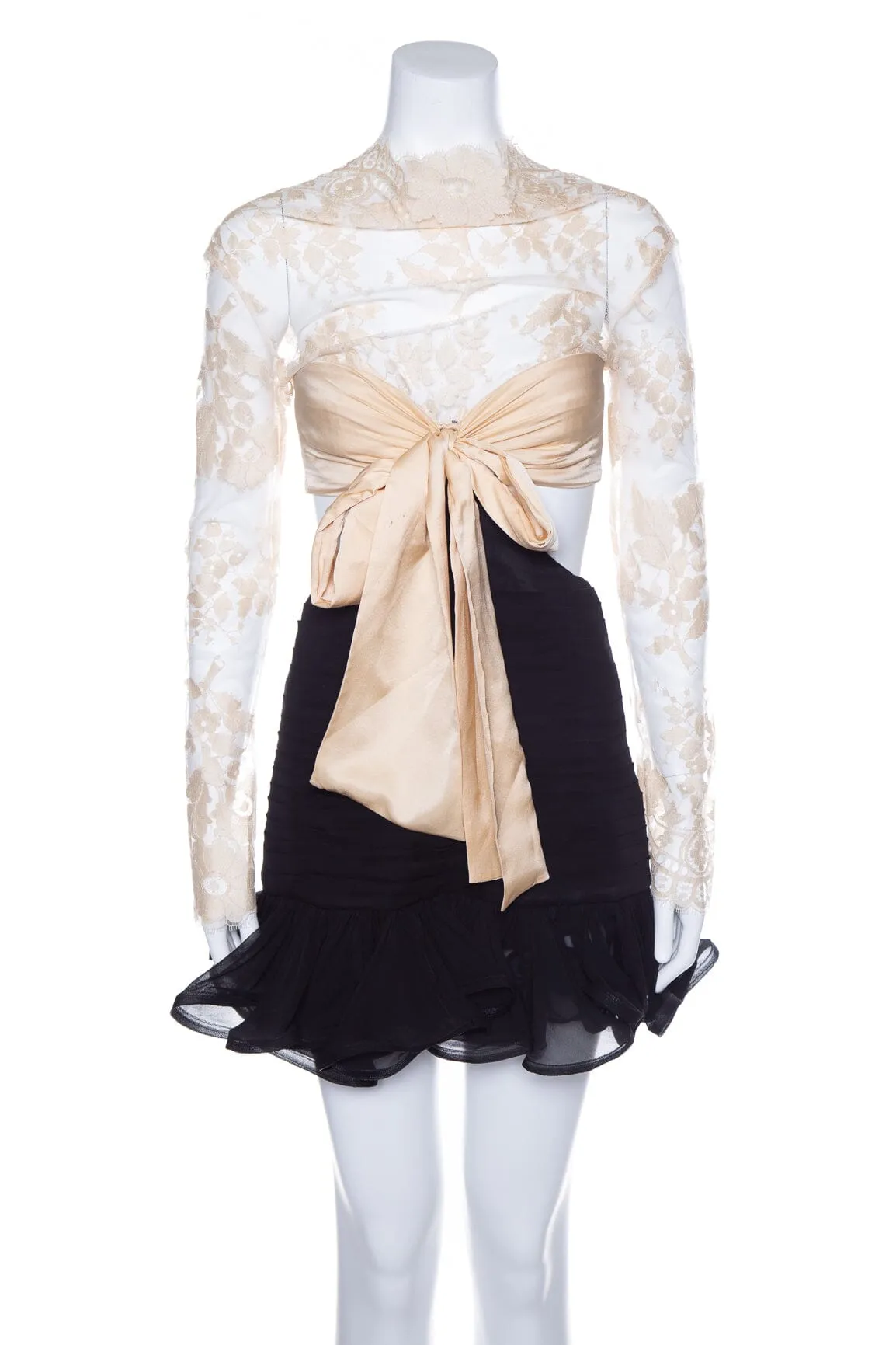 Zimmermann Beige and Black Mini Dress SZ 0 NWT